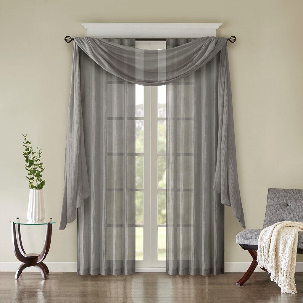 Solid Crushed Curtain Panel Pair(2 Pcs Window Panels)