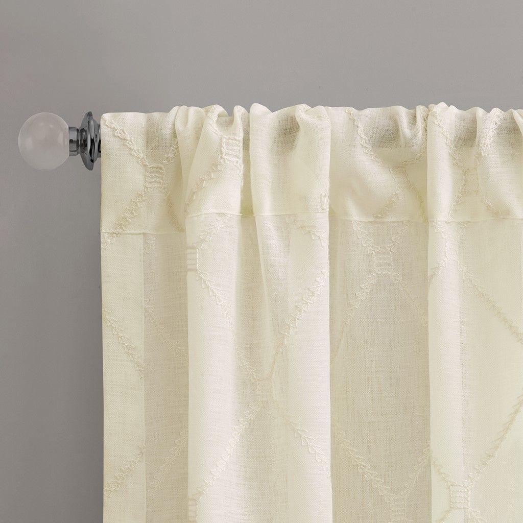 Diamond Sheer Window Curtain Panel(Only 1 Pc Panel)