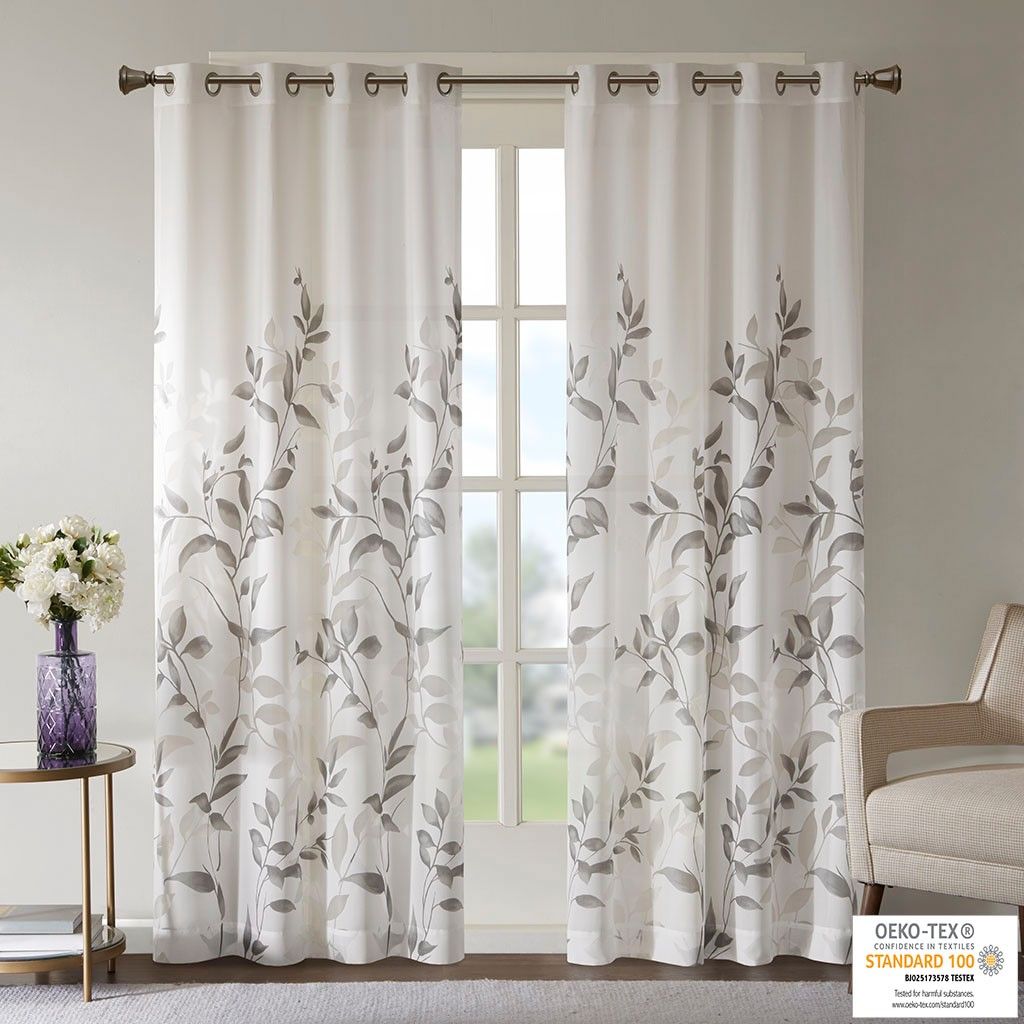 Burnout Printed Curtain Panel(Only 1 Pc Panel)