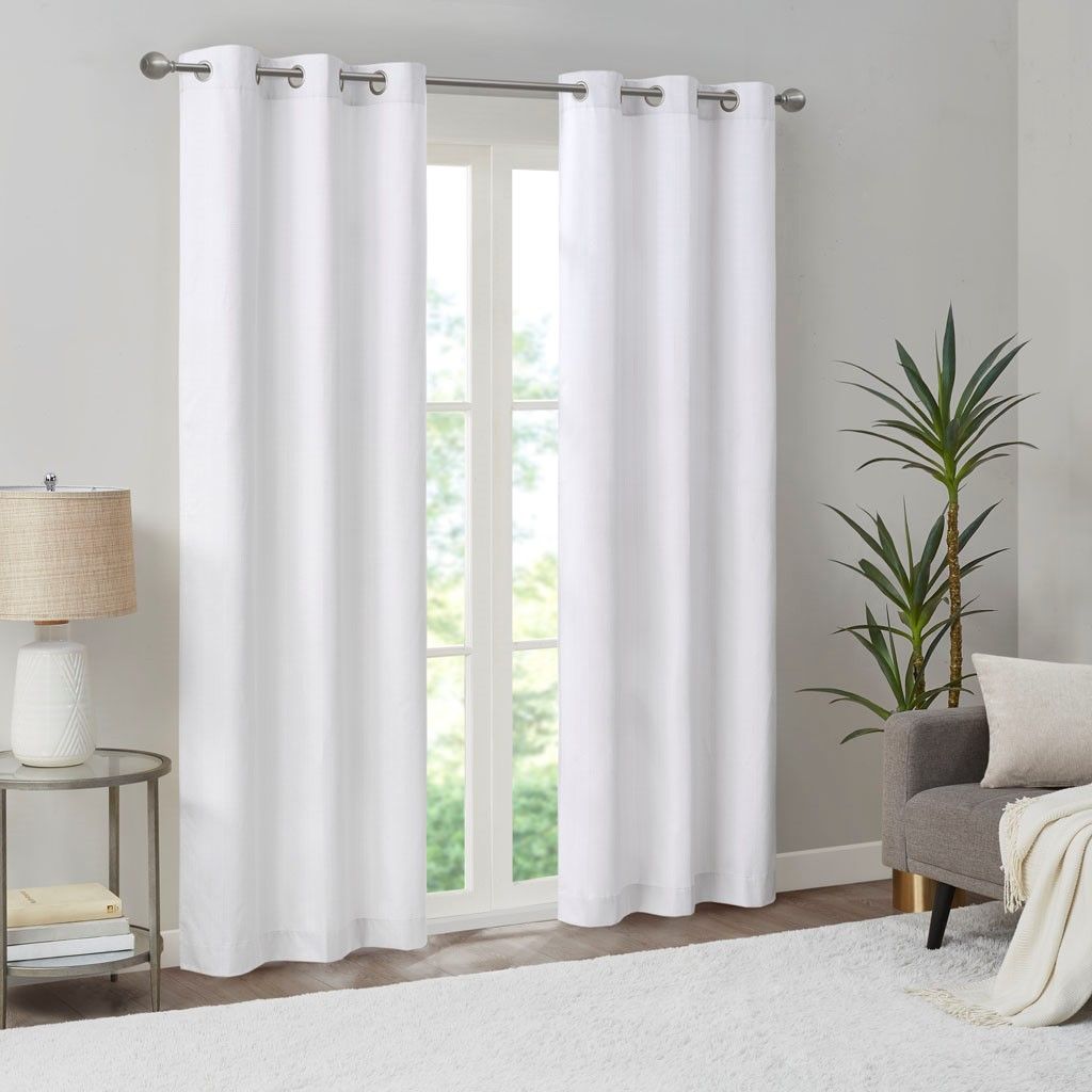 Basketweave Room Darkening Curtain Panel Pair(2 Pcs Window Panels)
