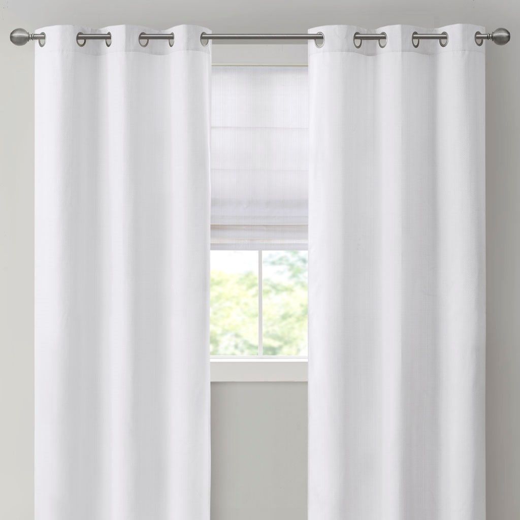 Basketweave Room Darkening Curtain Panel Pair(2 Pcs Window Panels)