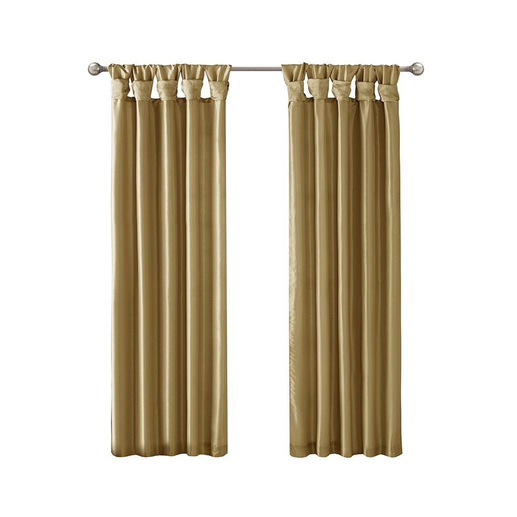 Twist Tab Lined Window Curtain Panel(Only 1 Pc Panel)