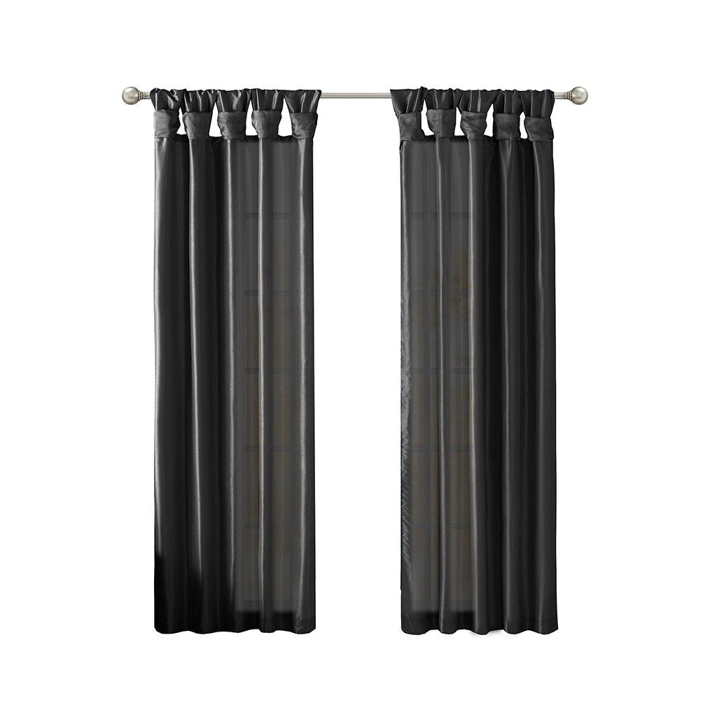 Twist Tab Lined Window Curtain Panel(Only 1 Pc Panel)