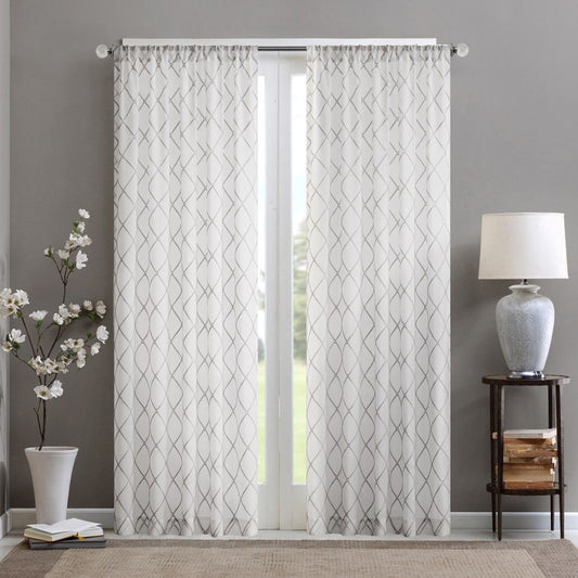 Diamond Sheer Window Curtain Panel(Only 1 Pc Panel)