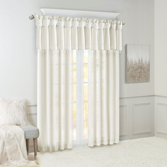 Twist Tab Lined Window Curtain Panel(Only 1 Pc Panel)