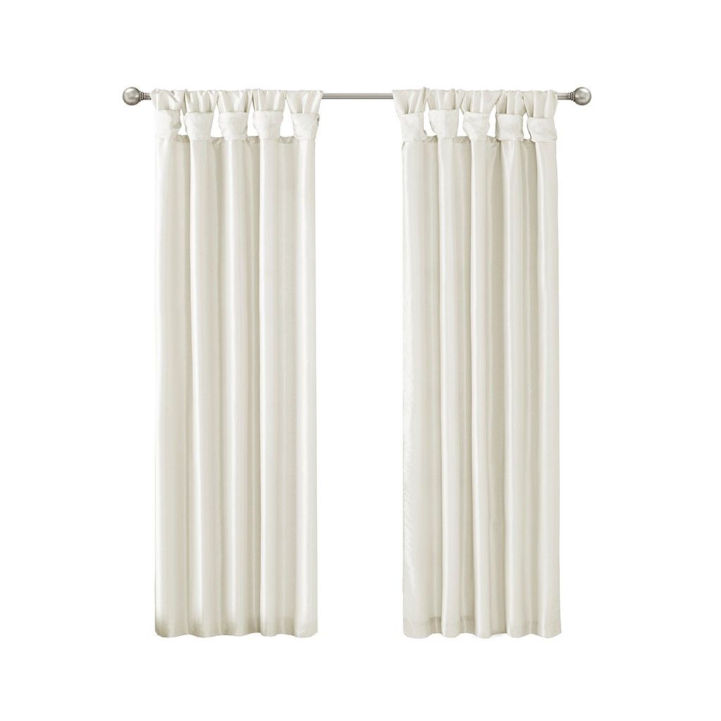 Twist Tab Lined Window Curtain Panel(Only 1 Pc Panel)