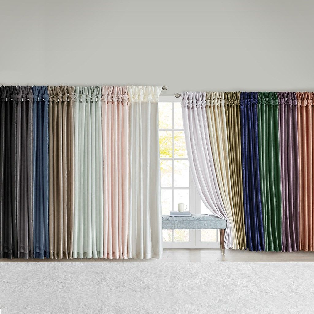 Twist Tab Lined Window Curtain Panel(Only 1 Pc Panel)