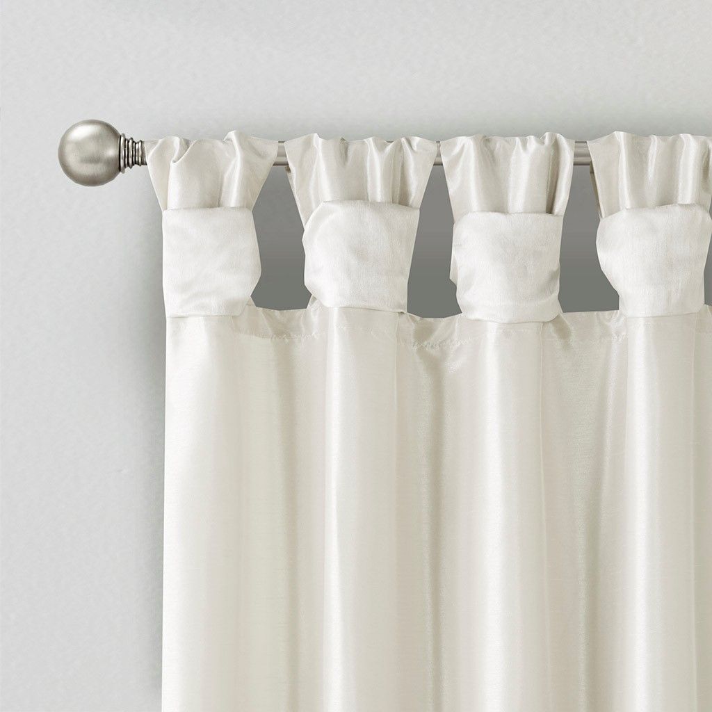 Twist Tab Lined Window Curtain Panel(Only 1 Pc Panel)