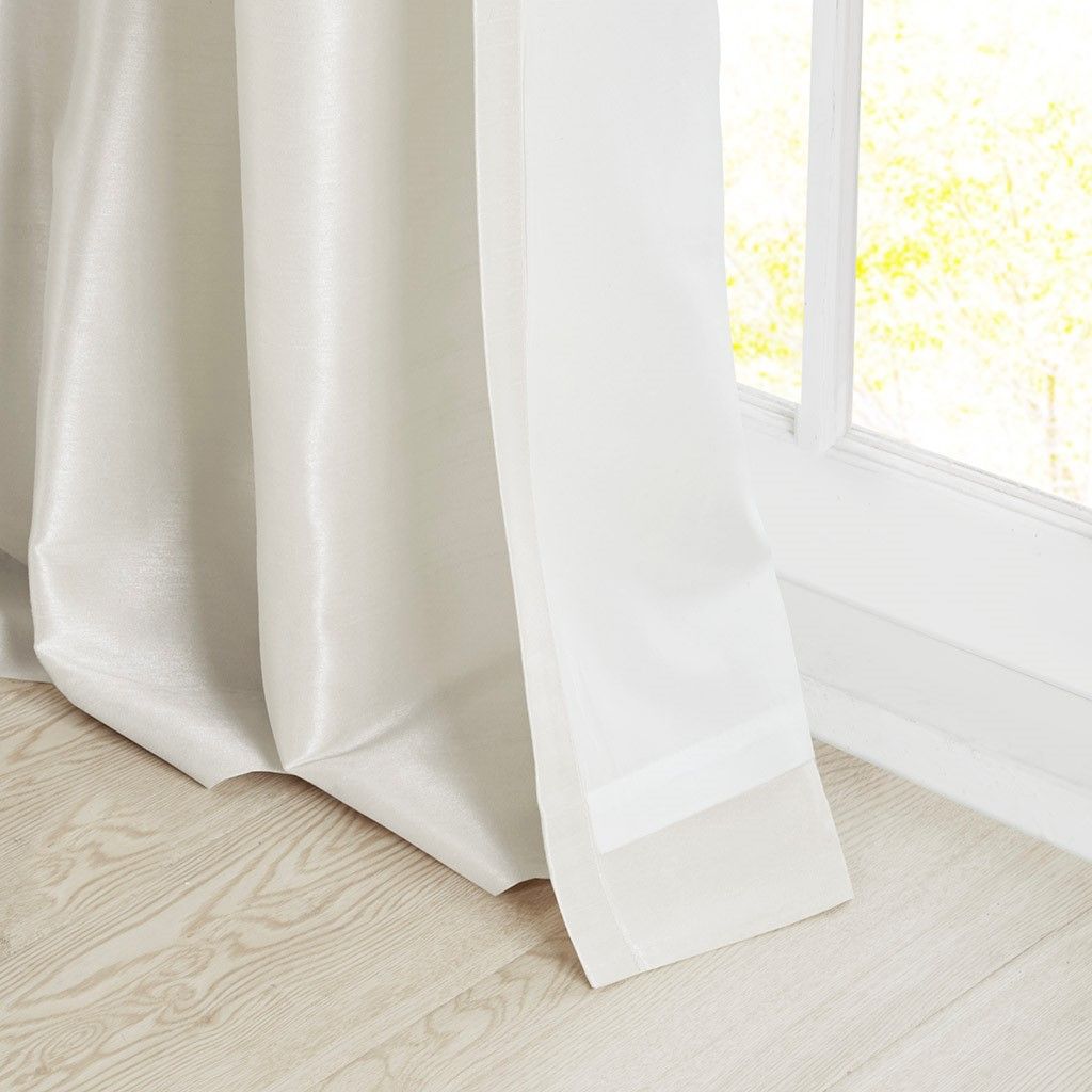 Twist Tab Lined Window Curtain Panel(Only 1 Pc Panel)