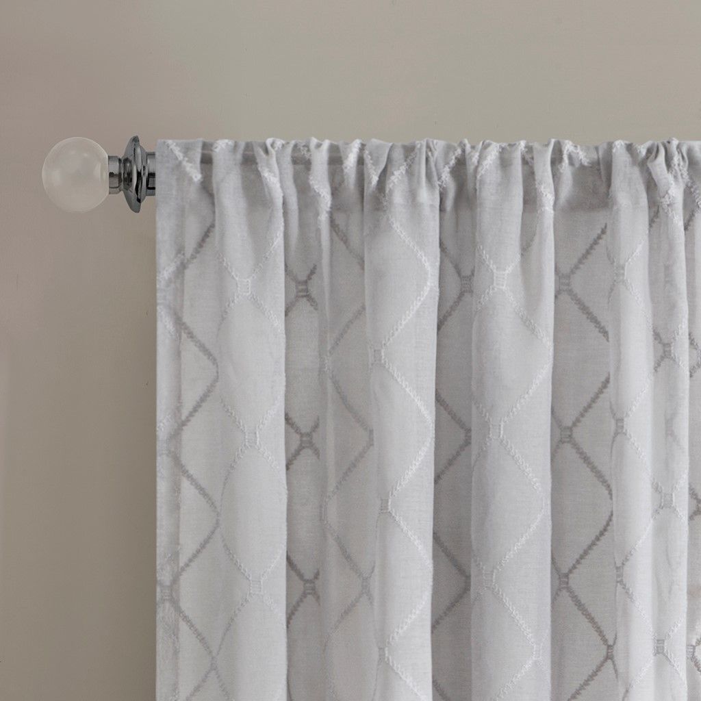 Diamond Sheer Window Curtain Panel(Only 1 Pc Panel)