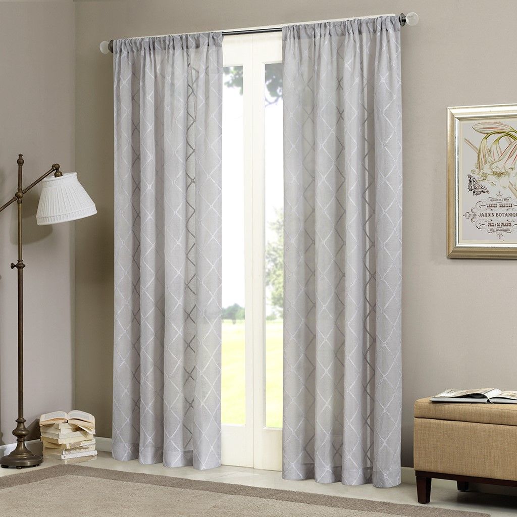Diamond Sheer Window Curtain Panel(Only 1 Pc Panel)