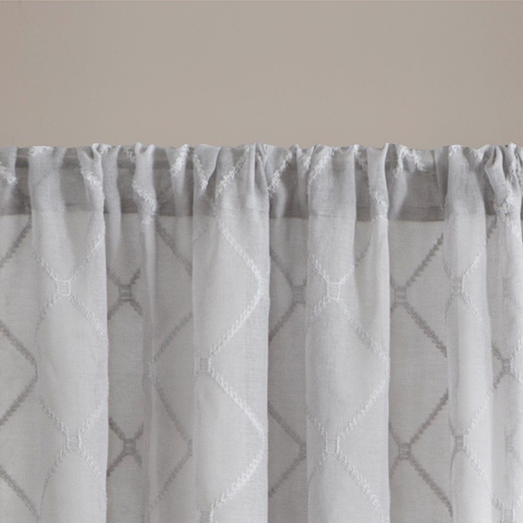 Diamond Sheer Window Curtain Panel(Only 1 Pc Panel)
