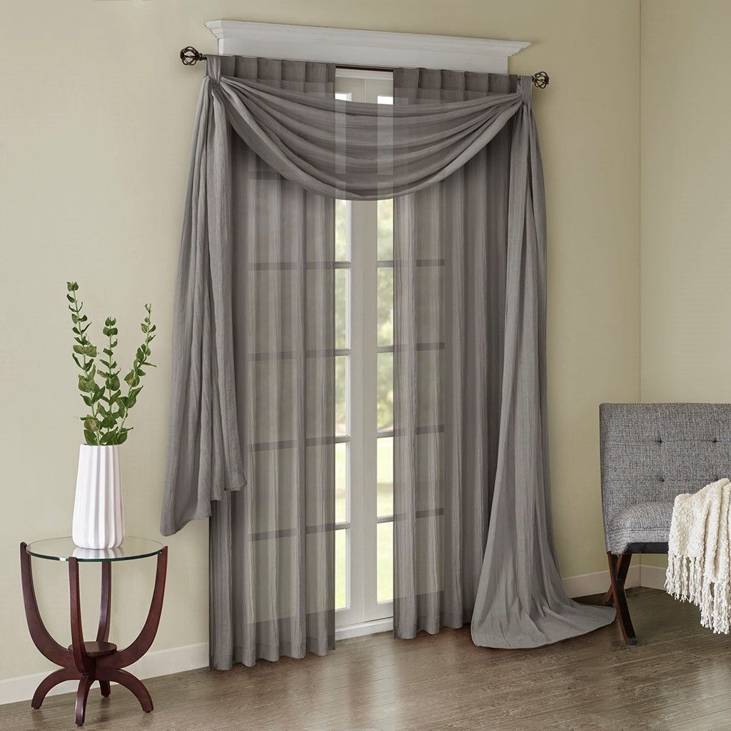 Solid Crushed Curtain Panel Pair(2 Pcs Window Panels)