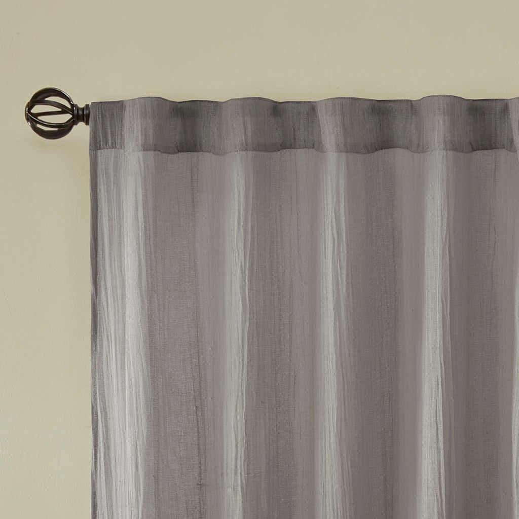 Solid Crushed Curtain Panel Pair(2 Pcs Window Panels)
