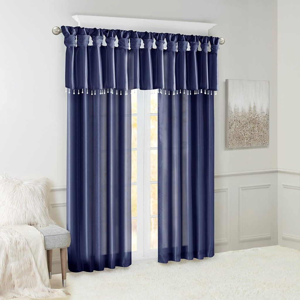 Twist Tab Lined Window Curtain Panel(Only 1 Pc Panel)