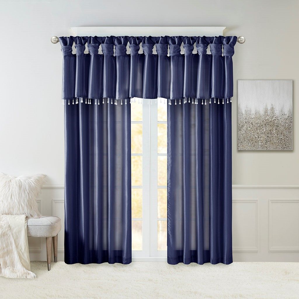 Twist Tab Lined Window Curtain Panel(Only 1 Pc Panel)