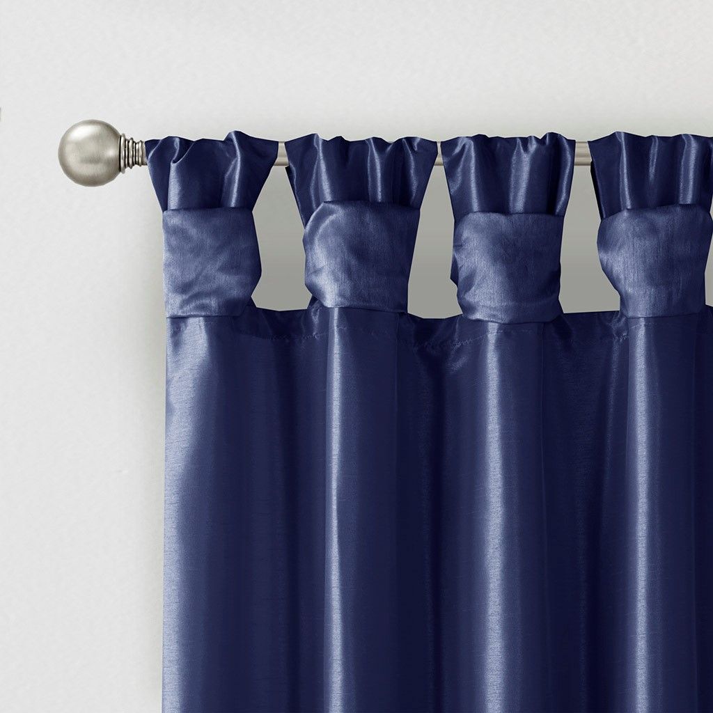 Twist Tab Lined Window Curtain Panel(Only 1 Pc Panel)
