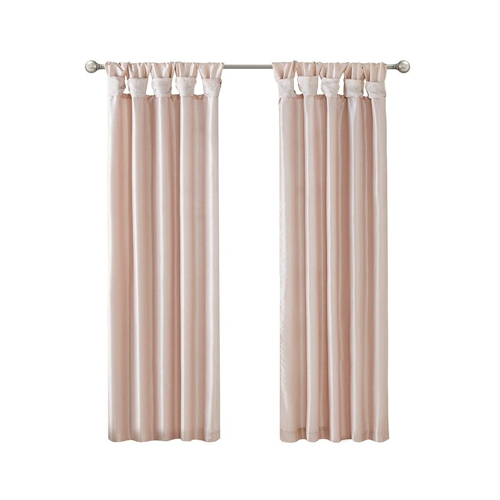 Twist Tab Lined Window Curtain Panel(Only 1 Pc Panel)