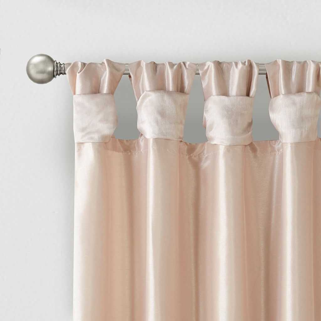 Twist Tab Lined Window Curtain Panel(Only 1 Pc Panel)