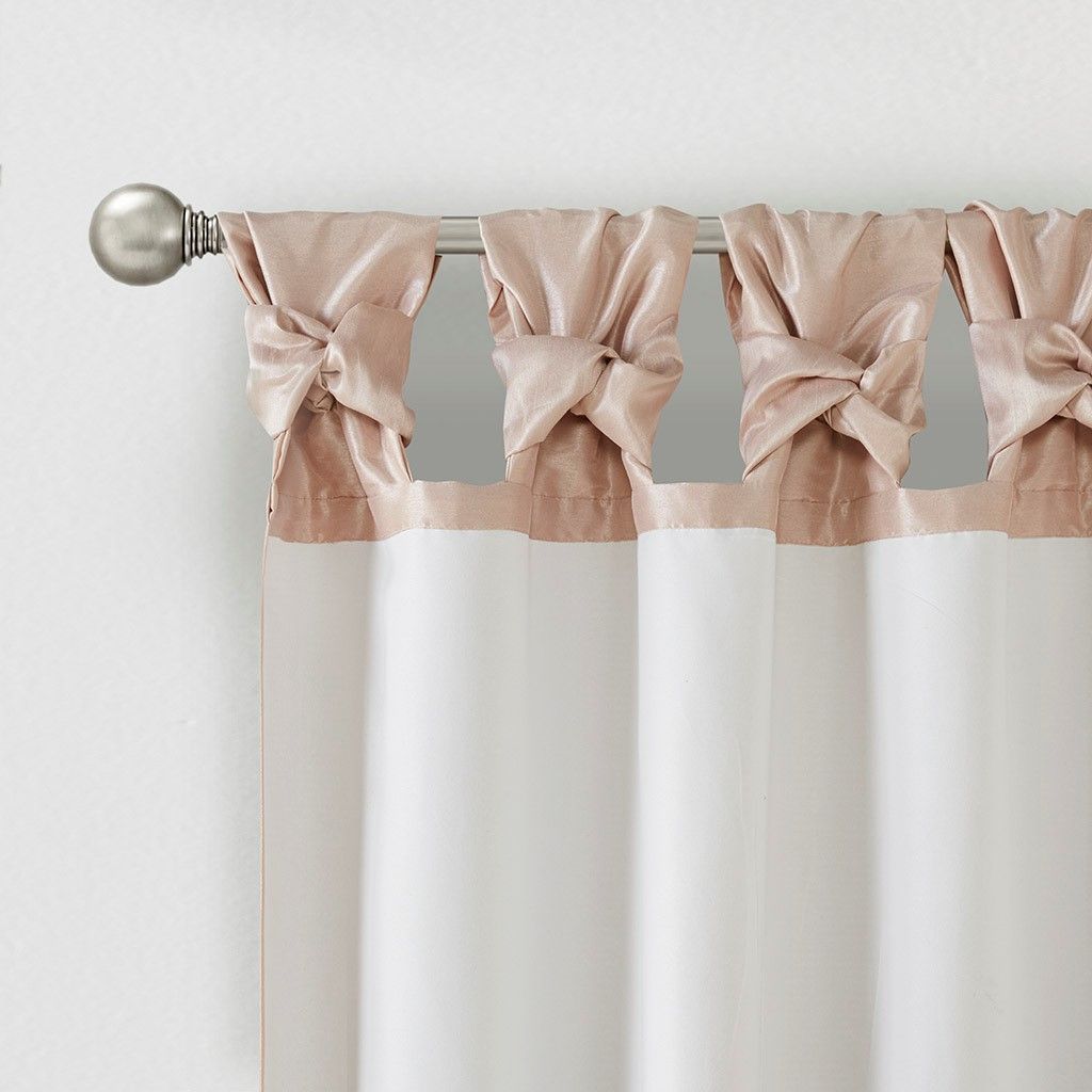Twist Tab Lined Window Curtain Panel(Only 1 Pc Panel)