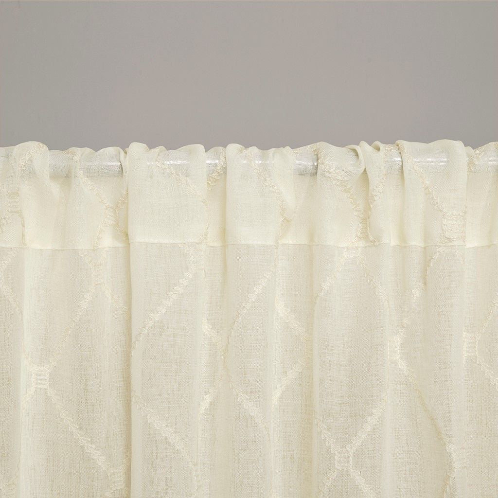 Diamond Sheer Window Curtain Panel(Only 1 Pc Panel)