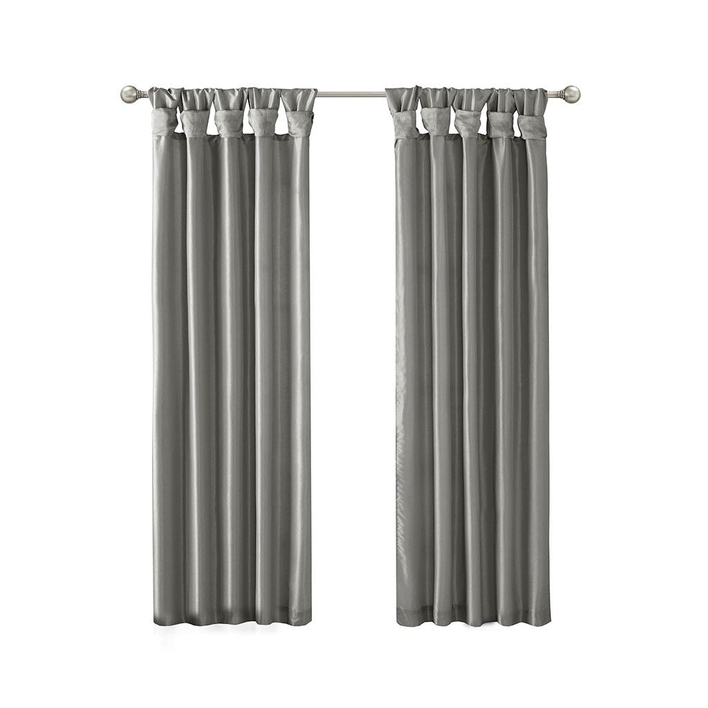 Twist Tab Lined Window Curtain Panel(Only 1 Pc Panel)