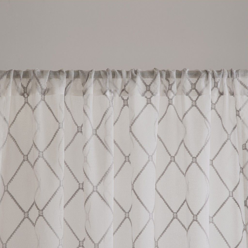 Diamond Sheer Window Curtain Panel(Only 1 Pc Panel)