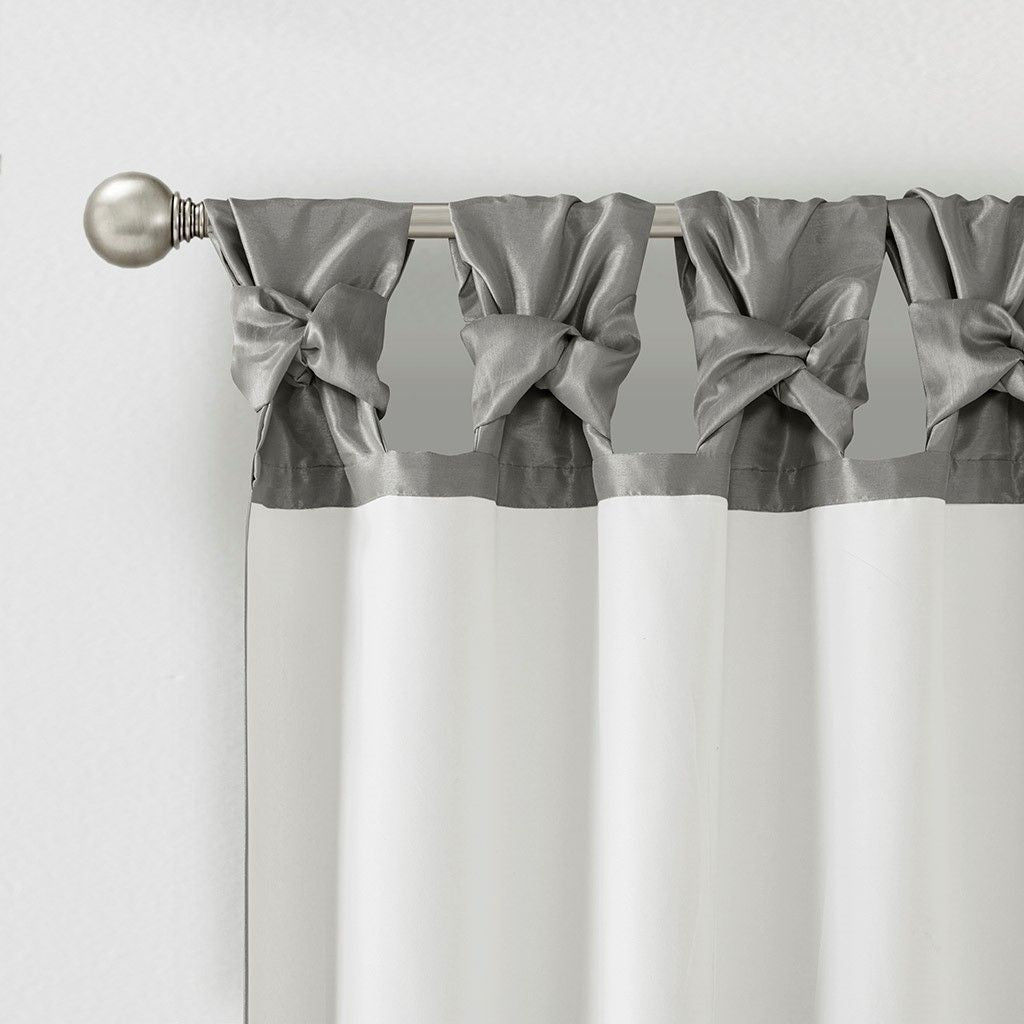 Twist Tab Lined Window Curtain Panel(Only 1 Pc Panel)