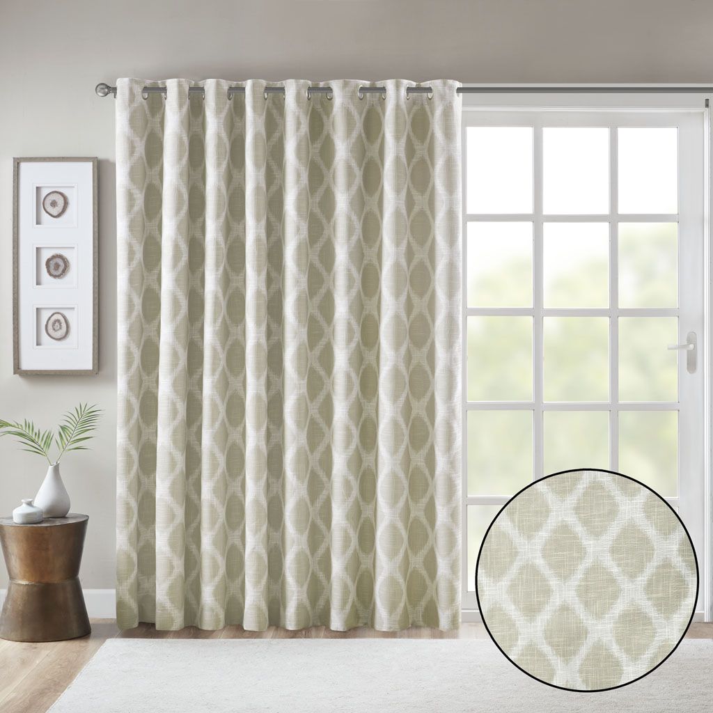 Printed Ikat Blackout Patio Curtain(Only 1 Pc Panel)