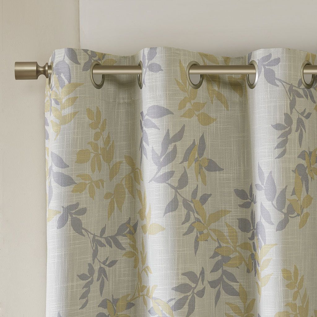 Printed Botanical Blackout Curtain Panel