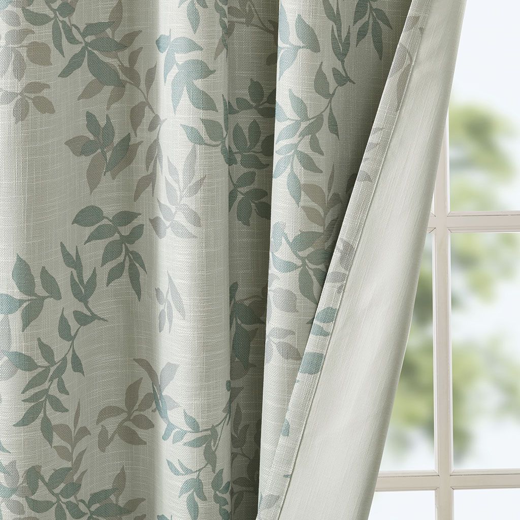Printed Botanical Blackout Curtain Panel