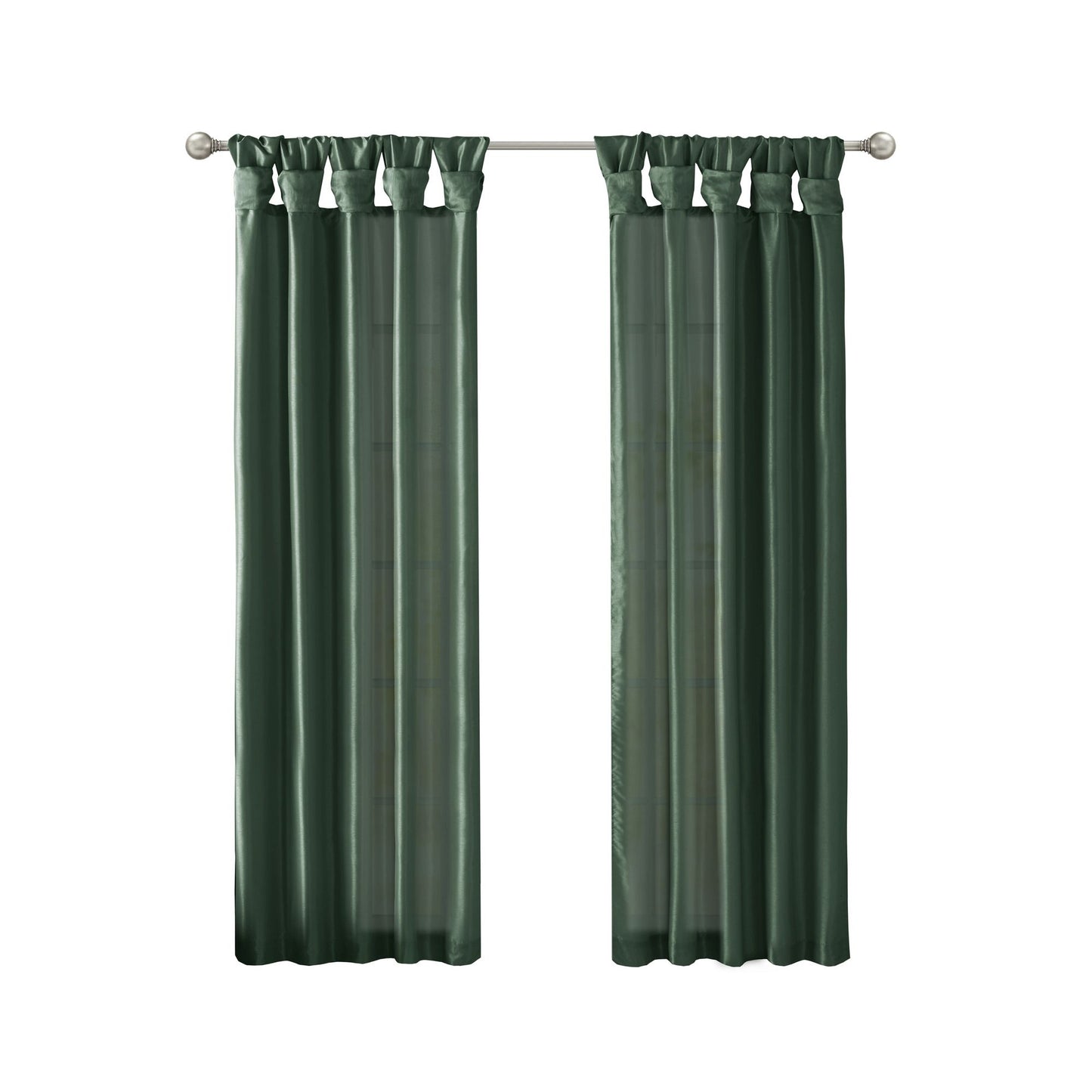 Twist Tab Lined Window Curtain Panel(Only 1 Pc Panel)